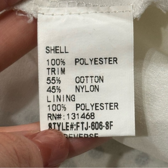 Fate Jonetta White Sleeveless Lace Dress Size Large Women - Picture 7 of 11